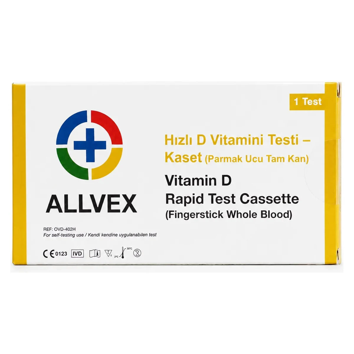 D Vitamini Testi ürün ambalajı