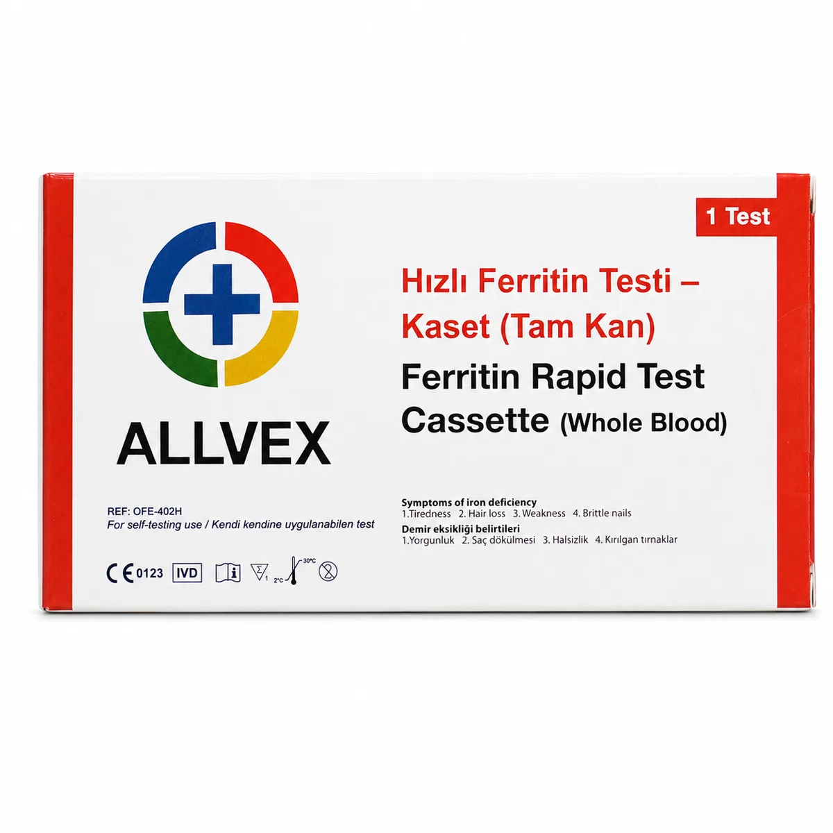 Demir Eksikliği Testi (Ferritin) ürün ambalajı